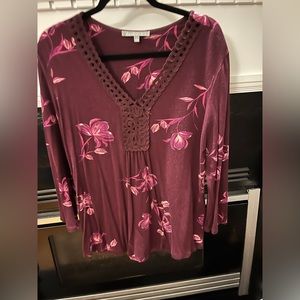 Women’s, shirt, danielrainn, Size L, Burgundy with a pattern